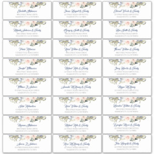 Tropical Foliage Guest Names Address Labels