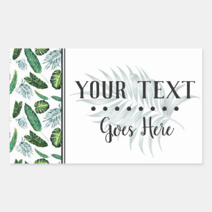 Tropical Foliage Palm Leaves & Greenery Watercolor Sticker