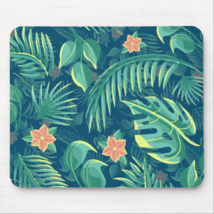Tropical Foliage Pattern Mousepad