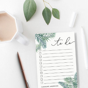 Tropical Foliage Personalized To-Do List Post-it Notes