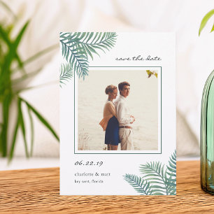 Tropical Foliage Photo Save the Date Card