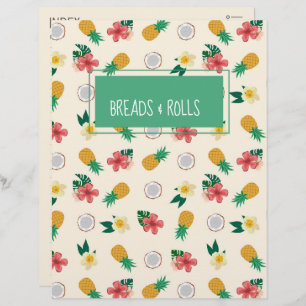 Tropical Foliage Recipe Divider/Index