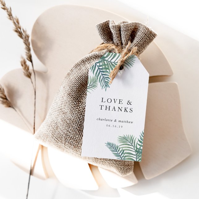 Tropical Foliage Wedding Favour Gift Tags (Creator Uploaded)