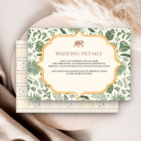 Tropical Forest Elephant Indian Wedding Details