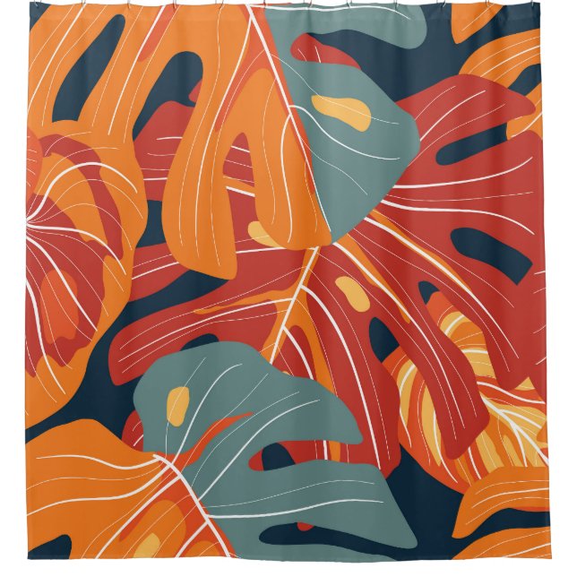 Tropical forest: exotic flowers wallpaper design. (Front)