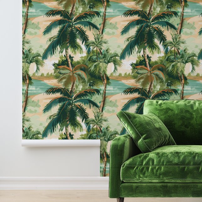 Tropical Forest Leaves Palm Trees Wallpaper (Creator Uploaded)