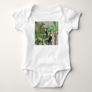 Tropical Forest & Toucan Birds Baby Bodysuit