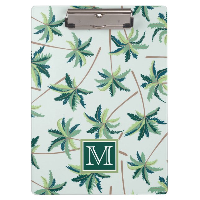Tropical Foxtail Palm | Add Your Initial Clipboard (Front)