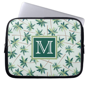 Tropical Foxtail Palm   Add Your Initial Laptop Sleeve