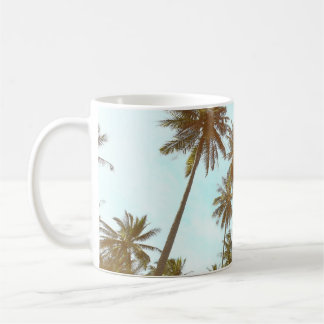 Tropical Frame: Abstract Palm Trees Coffee Mug