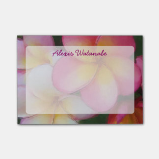 Tropical Frangipani Plumeria Beach Flowers Post-it Notes