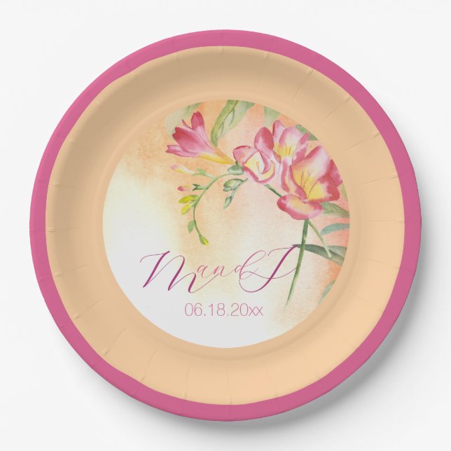 Tropical Freesia 2 Paper Plate (Front)