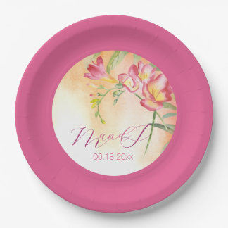 Tropical Freesia Paper Plate
