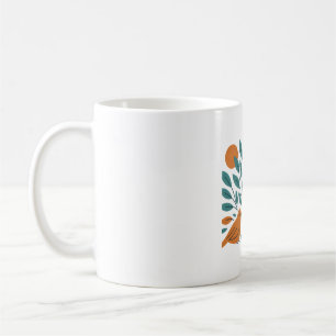 Tropical Friends - Stylized Parrot and Songbirds M Coffee Mug