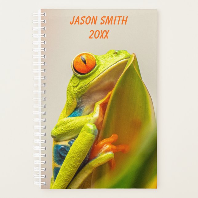 Tropical Frog Photo Personalized Planner (Front)