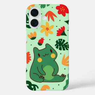 Tropical Froggy Jungle Joy iPhone 16 Case