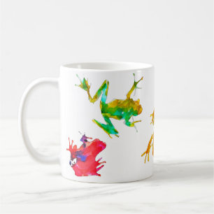 Tropical frogs coffee mug