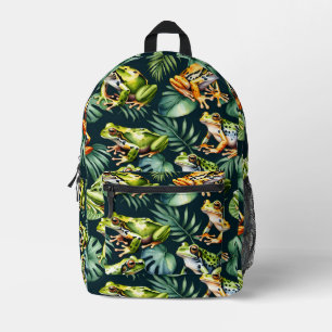 Tropical Frogs  Printed Backpack