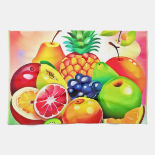 Tropical Fruit Assortment Kitchen Towel