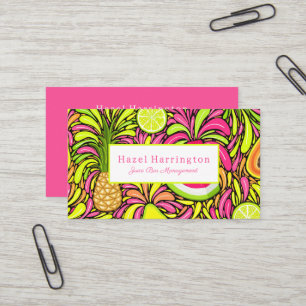 Tropical Fruit Business Cards Colorful Custom