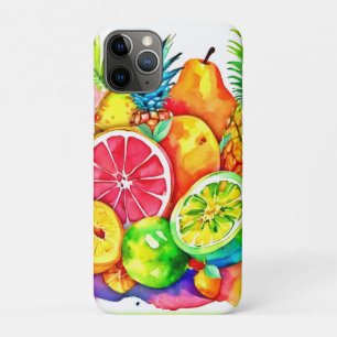 Tropical Fruit Cartoon Art iPhone 11 Pro Case