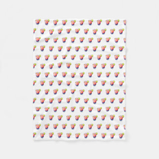 Tropical Fruit Cocktail Fleece Blanket