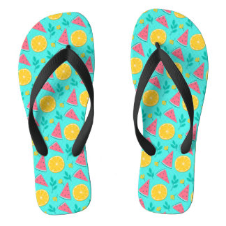 Tropical Fruit Design Flip Flops