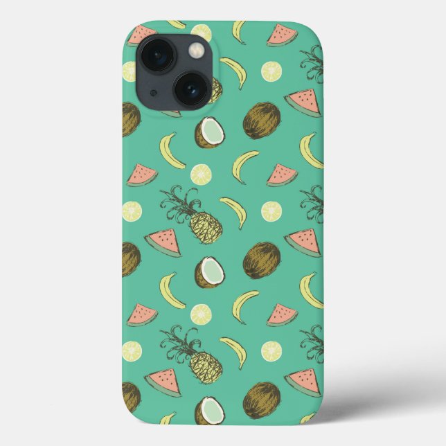 Tropical Fruit Doodle Pattern Case-Mate iPhone Case (Back)