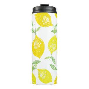 Tropical Fruit Doodle Pattern Thermal Tumbler