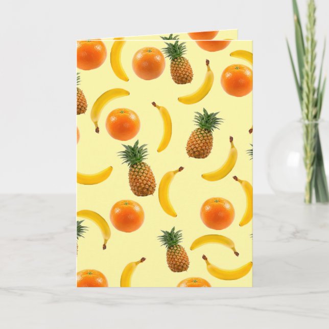 Tropical Fruit Greeting Card (Front)