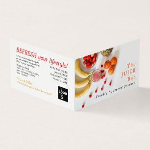 Tropical Fruit, Juice Bar, Detailed Business Card