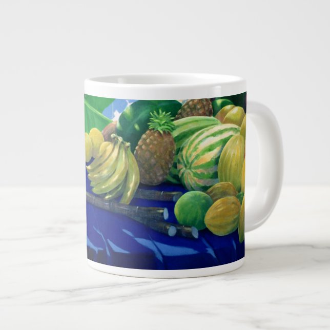 Tropical Fruit Large Coffee Mug (Front Right)