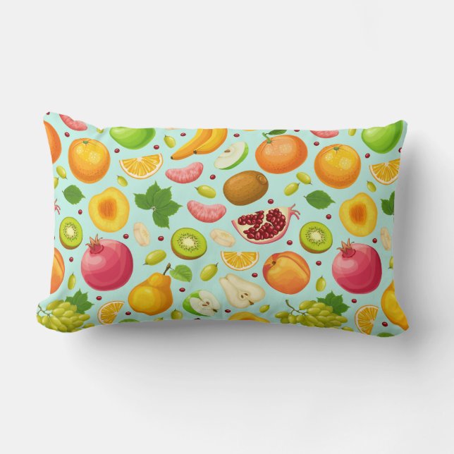 Tropical Fruit Lumbar Pillow (Front)