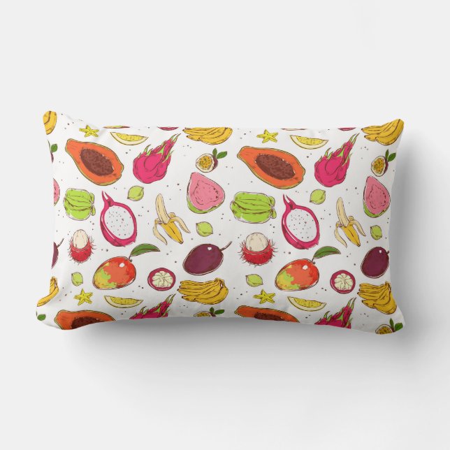 Tropical Fruit Lumbar Pillow (Front)
