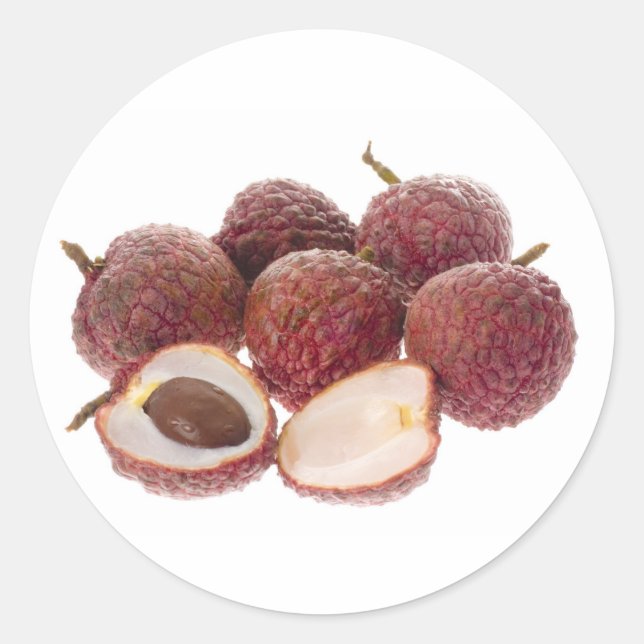 Tropical fruit - Lychees Classic Round Sticker (Front)