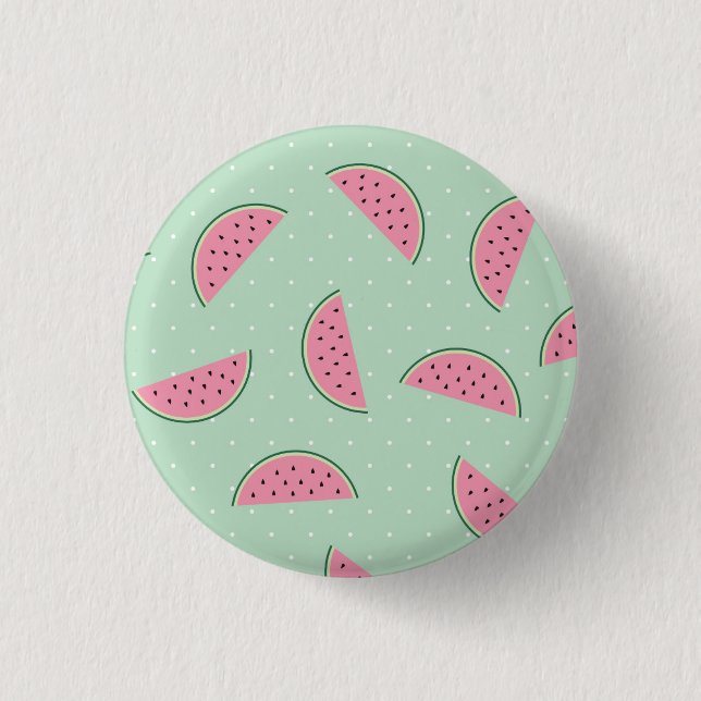 Tropical Fruit Paint Splatter Pattern 1 Inch Round Button (Front)