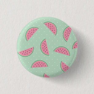 Tropical Fruit Paint Splatter Pattern 1 Inch Round Button