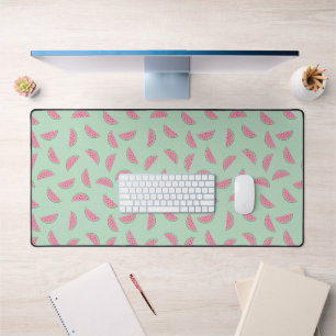 Tropical Fruit Paint Splatter Pattern Desk Mat