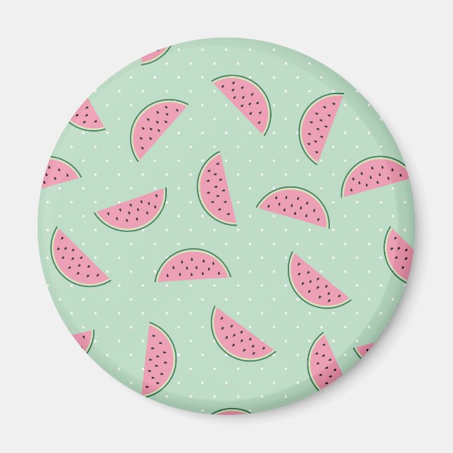 Tropical Fruit Paint Splatter Pattern Magnet (Front)