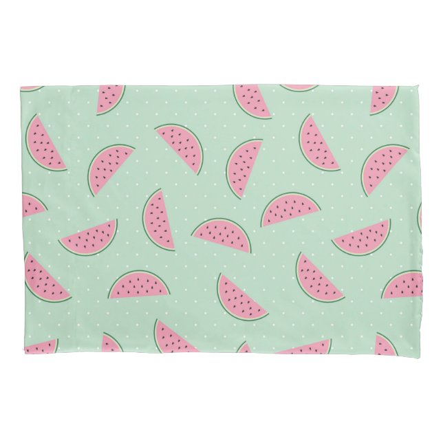 Tropical Fruit Paint Splatter Pattern Pillowcase (Front-Left)