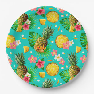 Tropical Fruit Paper Plate