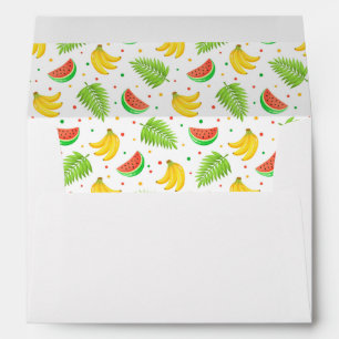 Tropical Fruit Polka Dot Pattern Envelope