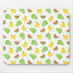 Tropical Fruit Polka Dot Pattern Mouse Pad