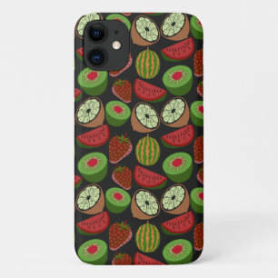 Tropical fruit seamless pattern colorful iPhone 11 case