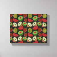 Tropical fruit seamless pattern colourful