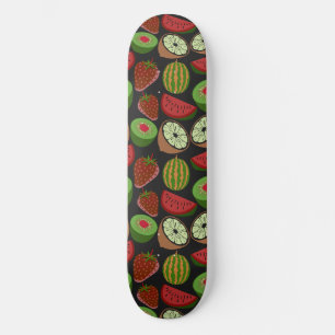 Tropical fruit seamless pattern colourful skateboard