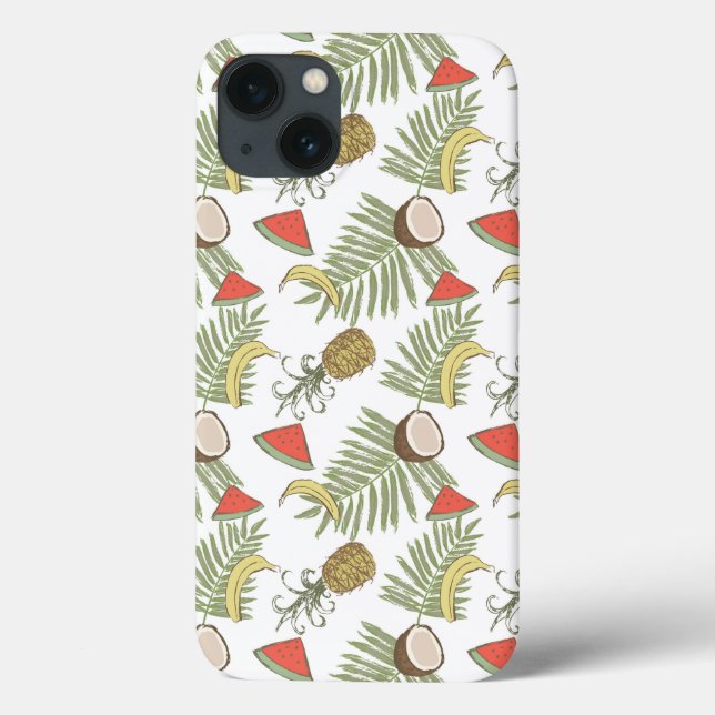Tropical Fruit Sketch Pattern Case-Mate iPhone Case (Back)