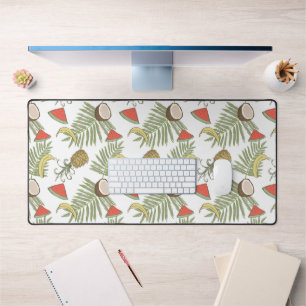 Tropical Fruit Sketch Pattern Desk Mat