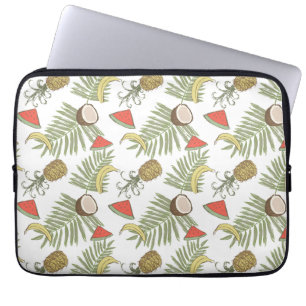 Tropical Fruit Sketch Pattern Laptop Sleeve