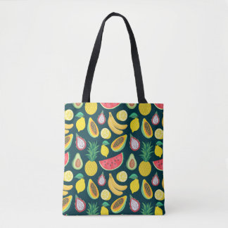 Tropical Fruit Vintage Pattern Bliss Tote Bag
